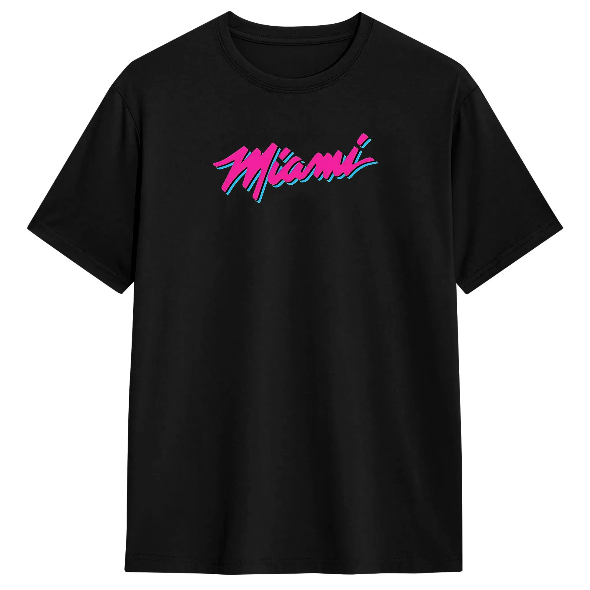 Men Women Miami Heat   T Shirts  Cotton Tops Vintage Short Sleeve Round Neck Tee Shirt Printed T-Shirt