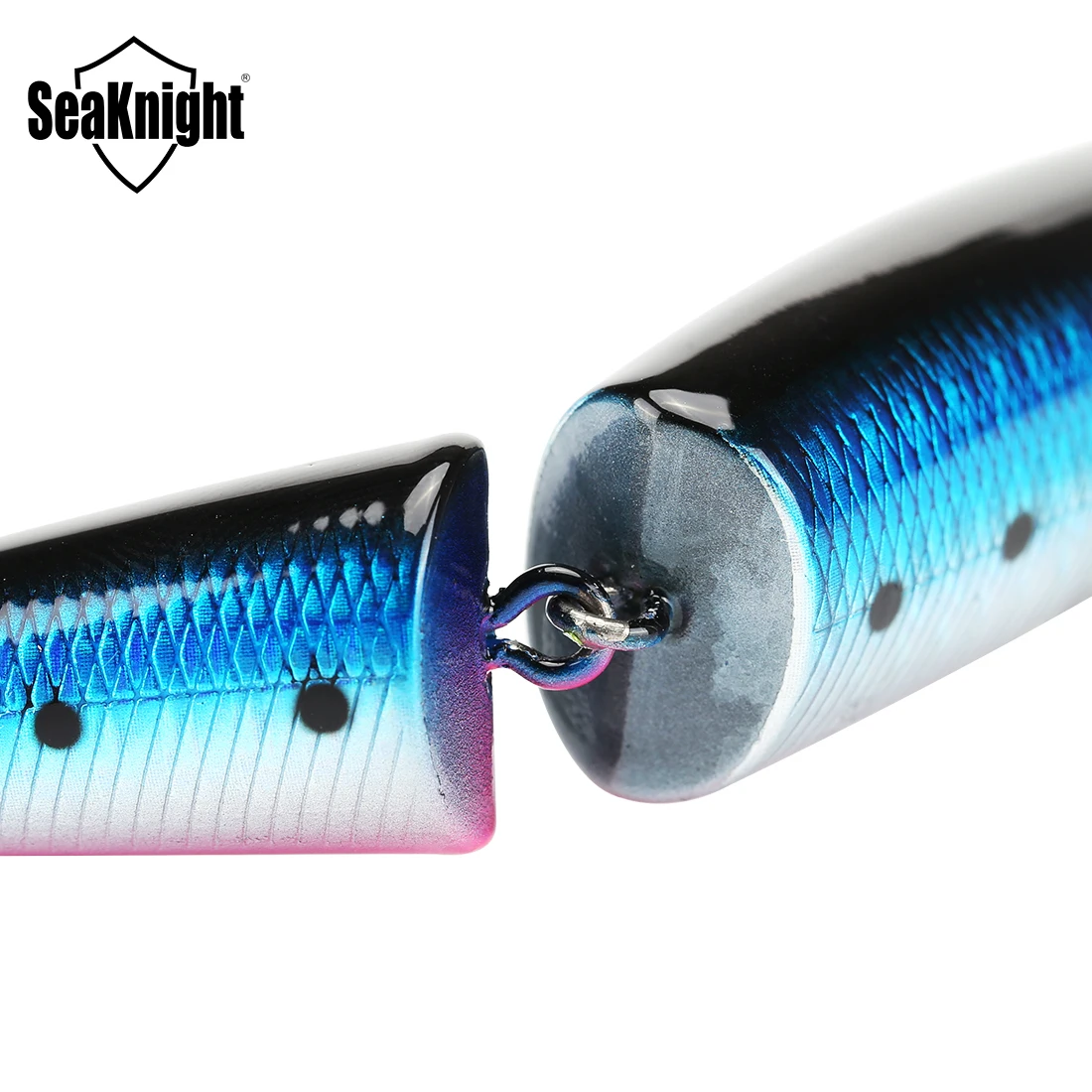 SeaKnight ماركة MinnowSK041 صوتها الطعم 21.5 جرام 125 مللي متر 0-1 متر عميق 2 أقسام أسماك العائمة إغراء حاد السنانير الصعب الصيد إغراء 3 قطعة #4