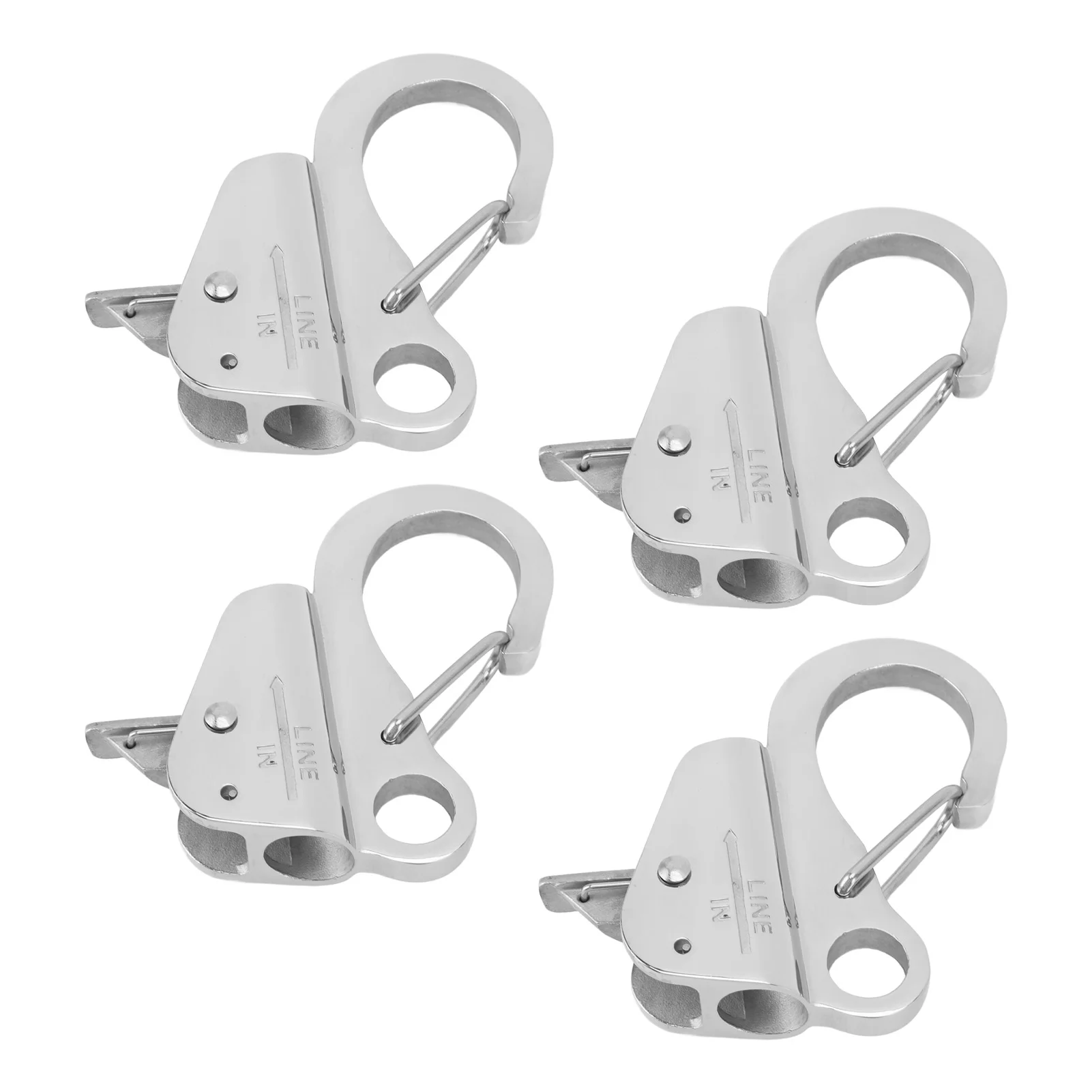 

4 Pcs Boat Anchor Hook 3/8 To 5/8 Inch Opening 316 Stainless Steel Boat Anchor Quick Release Clip Easy To Use Anchor Spring Hook