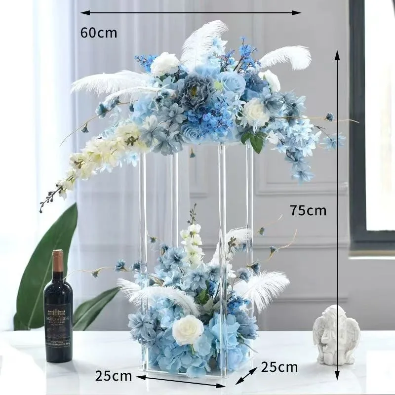 New acrylic geometric simulation table flower, wedding banquet round table middle decorative table floral ornament