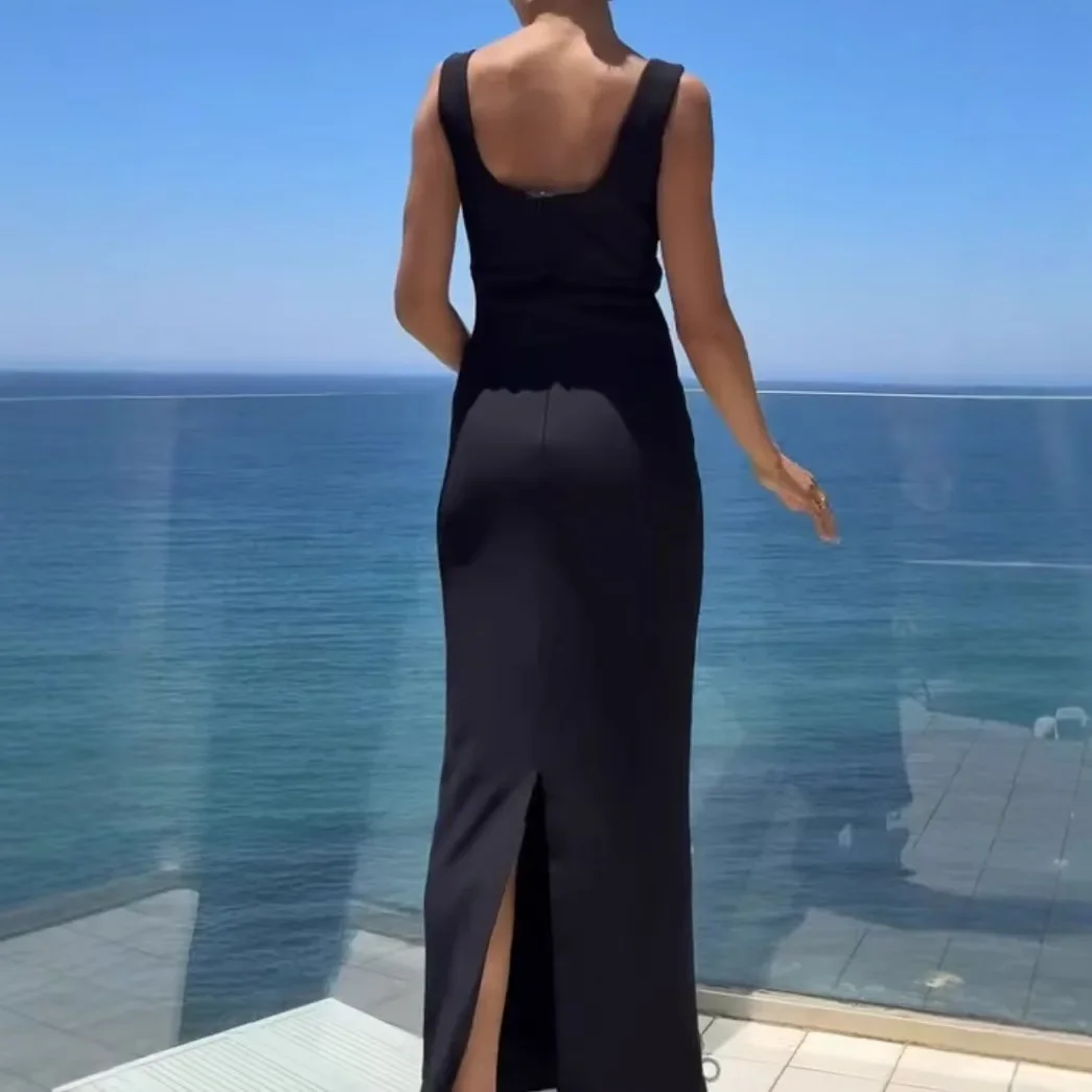 Topkwaliteit Shining Diamond Bloemen Dames Mouwloze O-hals Bodycon Bandage Lange Jurk Vier Avondfeest Runway Outfit