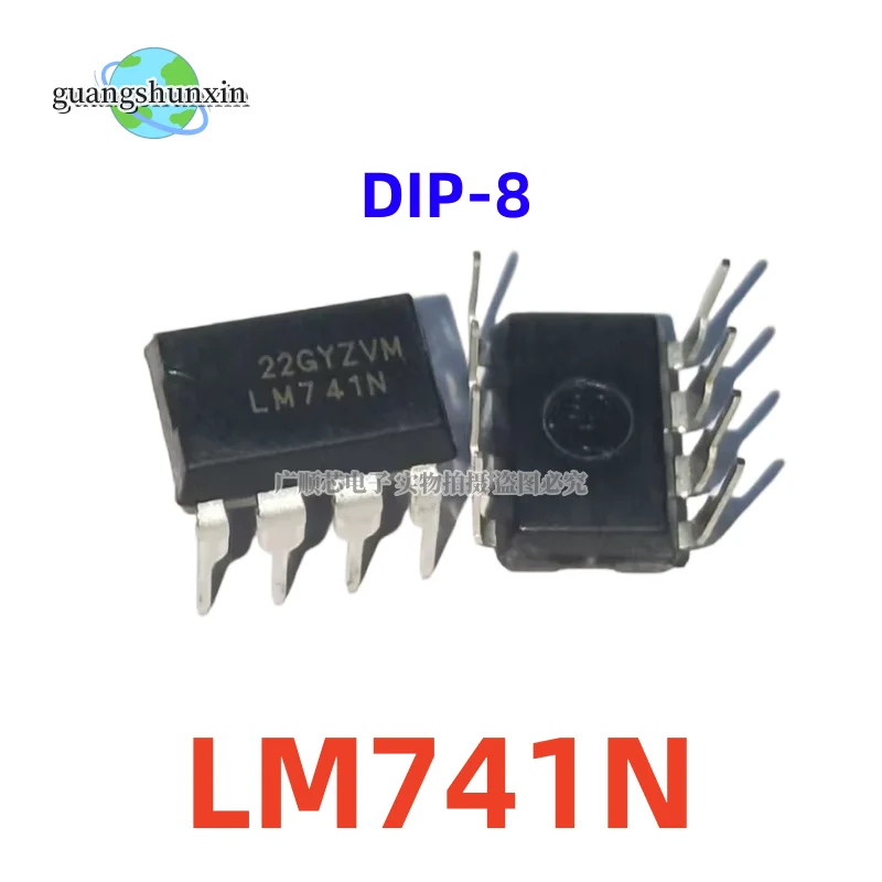 10PCS New genuine LM741N LM741 DIP-8 inline operational amplifier IC chip