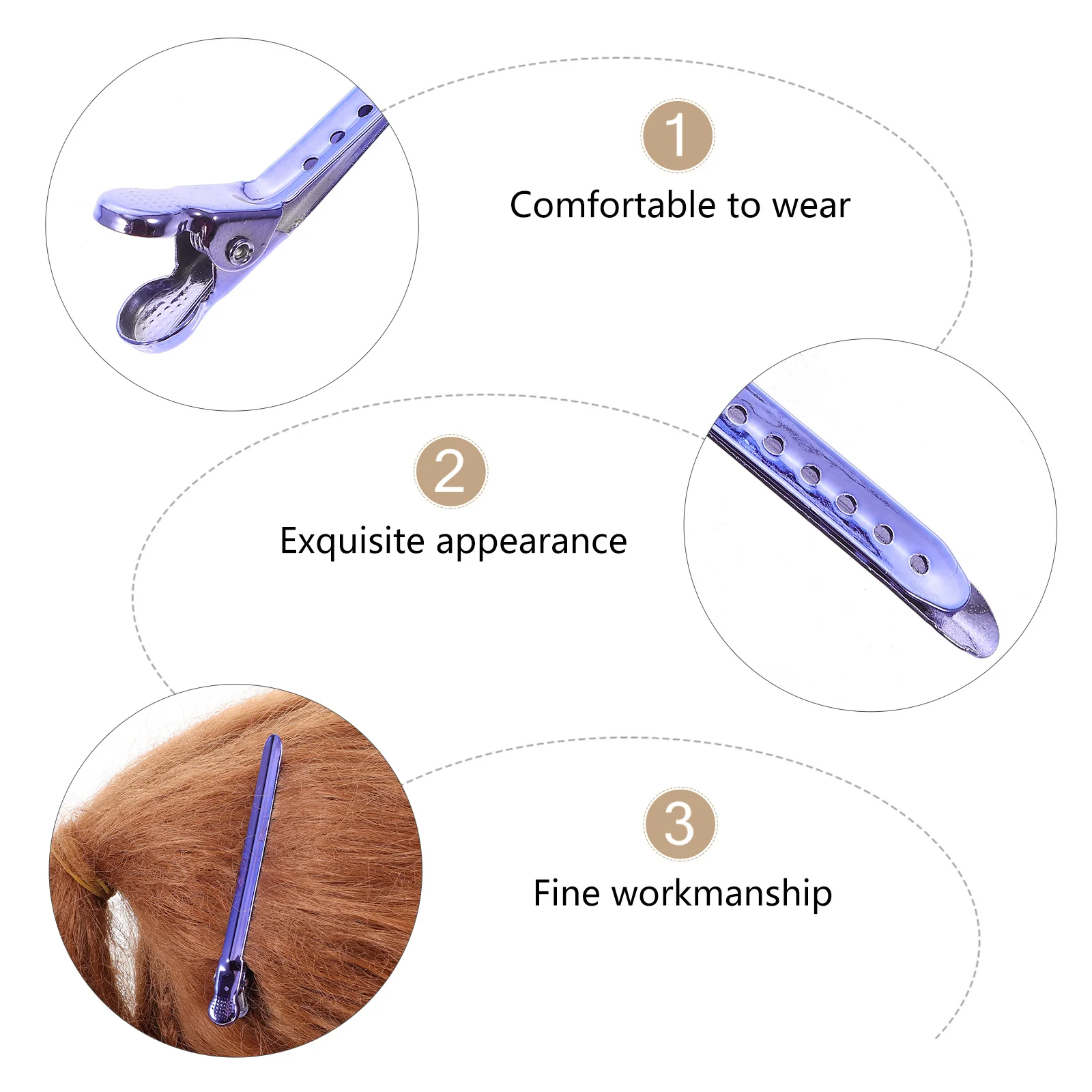 

12 Pcs Hair Styling Clips Haircut Hairpins Hairdressing Clamps Sectioning Barber