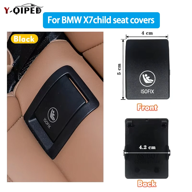 For BMW X7 G07 Car Rear Child Safety Cover Restraint Belt Anchor Seat Hook ISOFIX Cover Replacement Accessories  52208491146