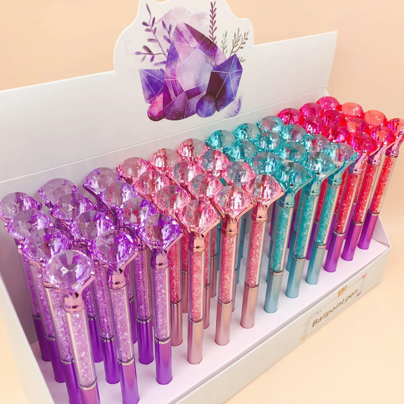 1 Pieces Stationery Ballpoint Pen Cute Creative Sweet Lovely Pretty Diamond Funny Pens