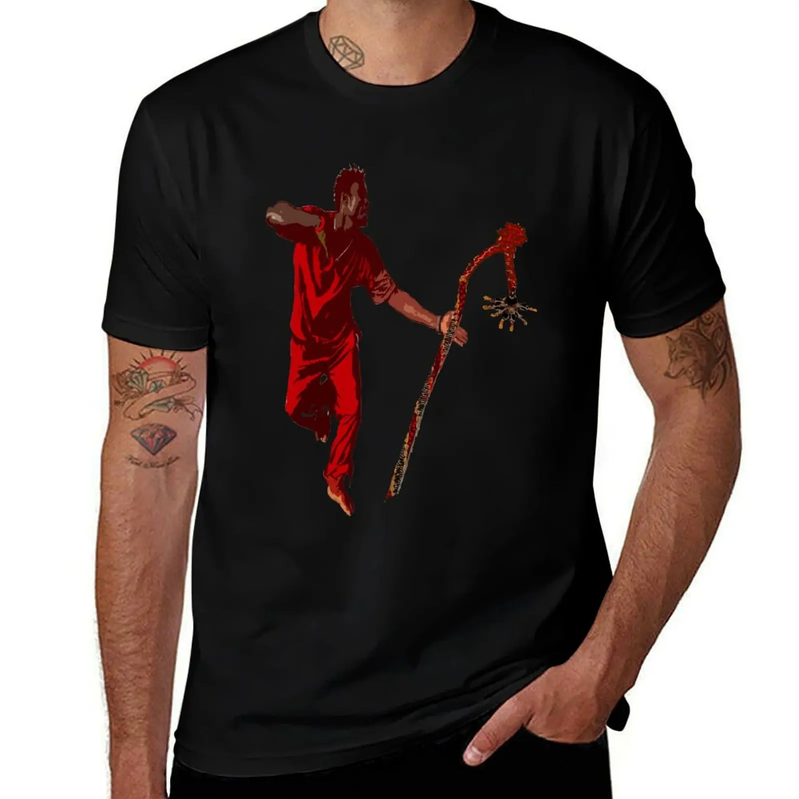 

CHANGO KING OF FIRE BY LIZ LOZ T-Shirt Big Size Crew Neck T-Shirt