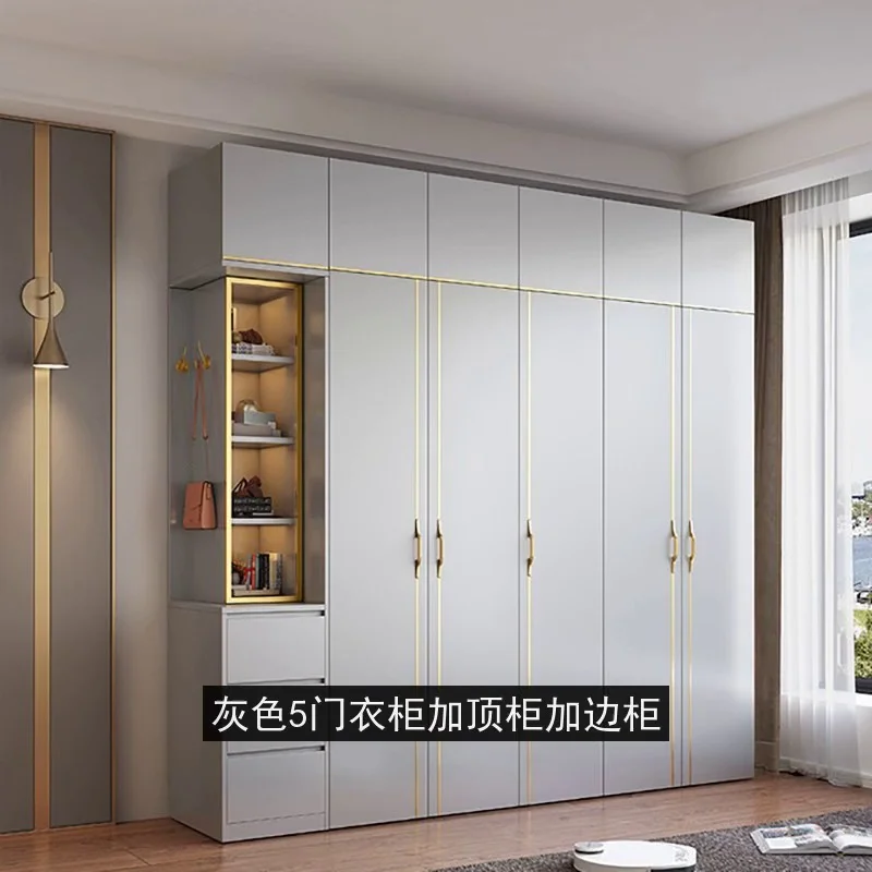 Luxury Nordic wardrobe Home master bedroom wardrobe Modern simple cabinet Large wardrobe