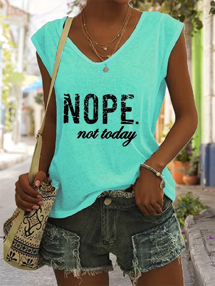 

Summer New Letters Printed Undershirt Women's Fashion Street Shoot Solid Color V-Neck Undershirt Sexy Sleeveless Women Camisole