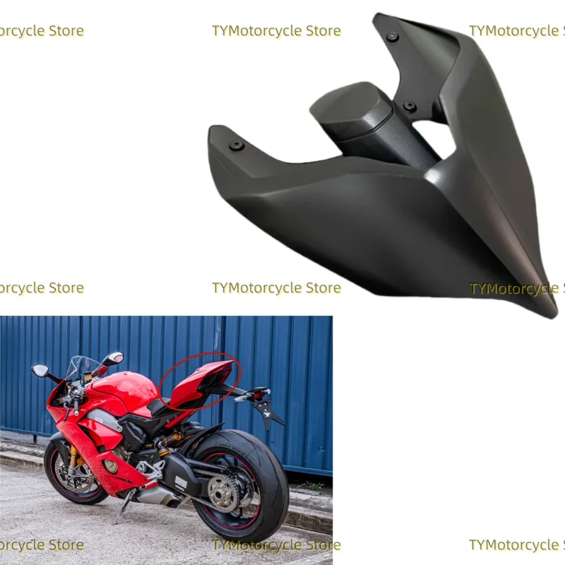 

Matte black Rear Hump Single Seat Cover Rear Tail Hump Core ABS Fairing Kit Fit for Ducati Panigale V4 V4S V4R V2 2018-2023