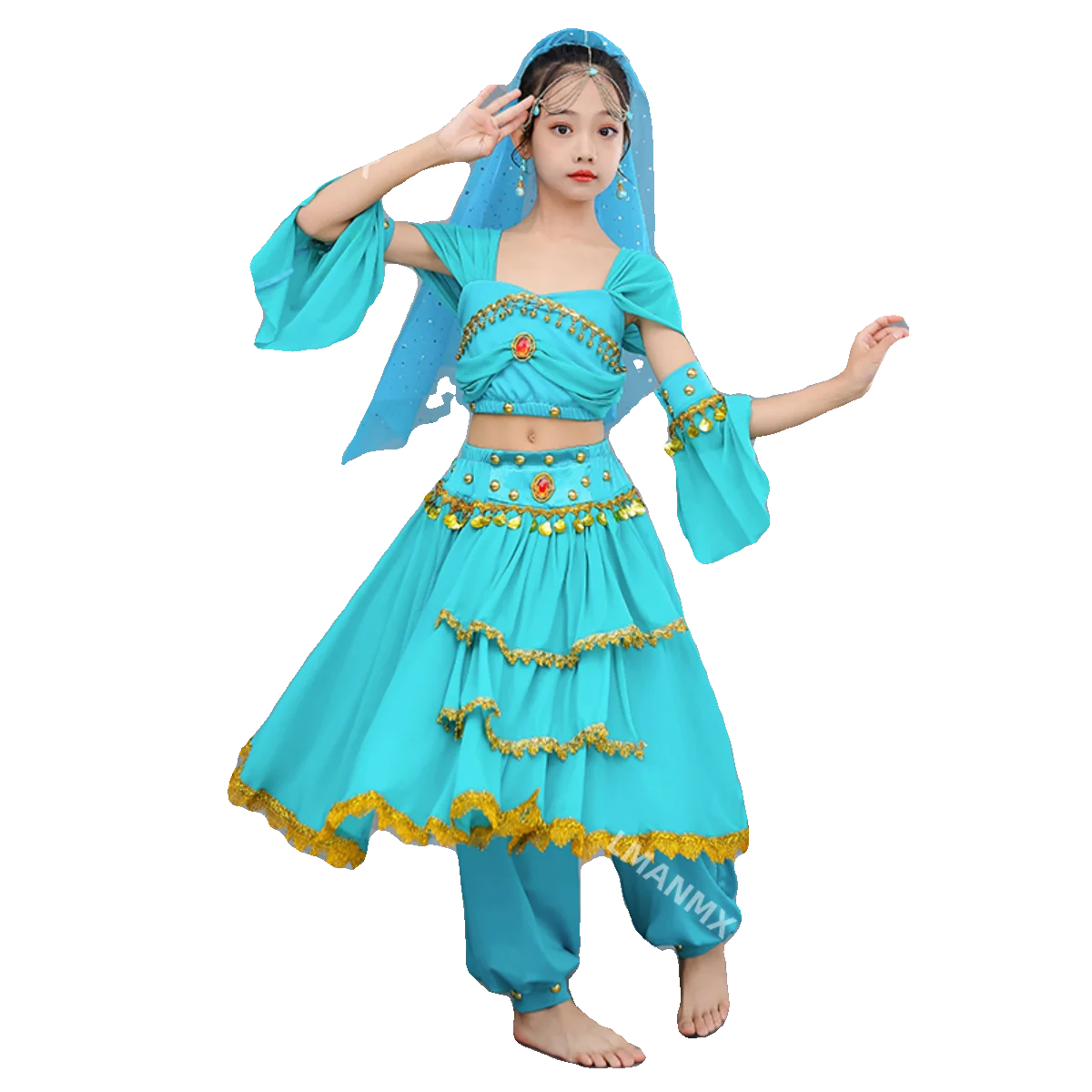 子供用新疆敦煌女性用エキゾチック民族舞踊衣装ジャスミンプリンセススカート