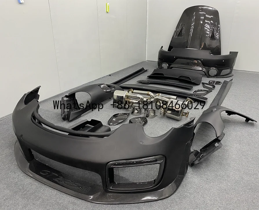 GT2RS Style Body Kit  Half Carbon Fiber  Front Bumper Side Fenders Rear Bumper Hood for 991 GT2RS Style