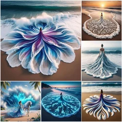 5D DIY Full Round Drill Diamond Painting Girl Kit Home Decor Art Craft