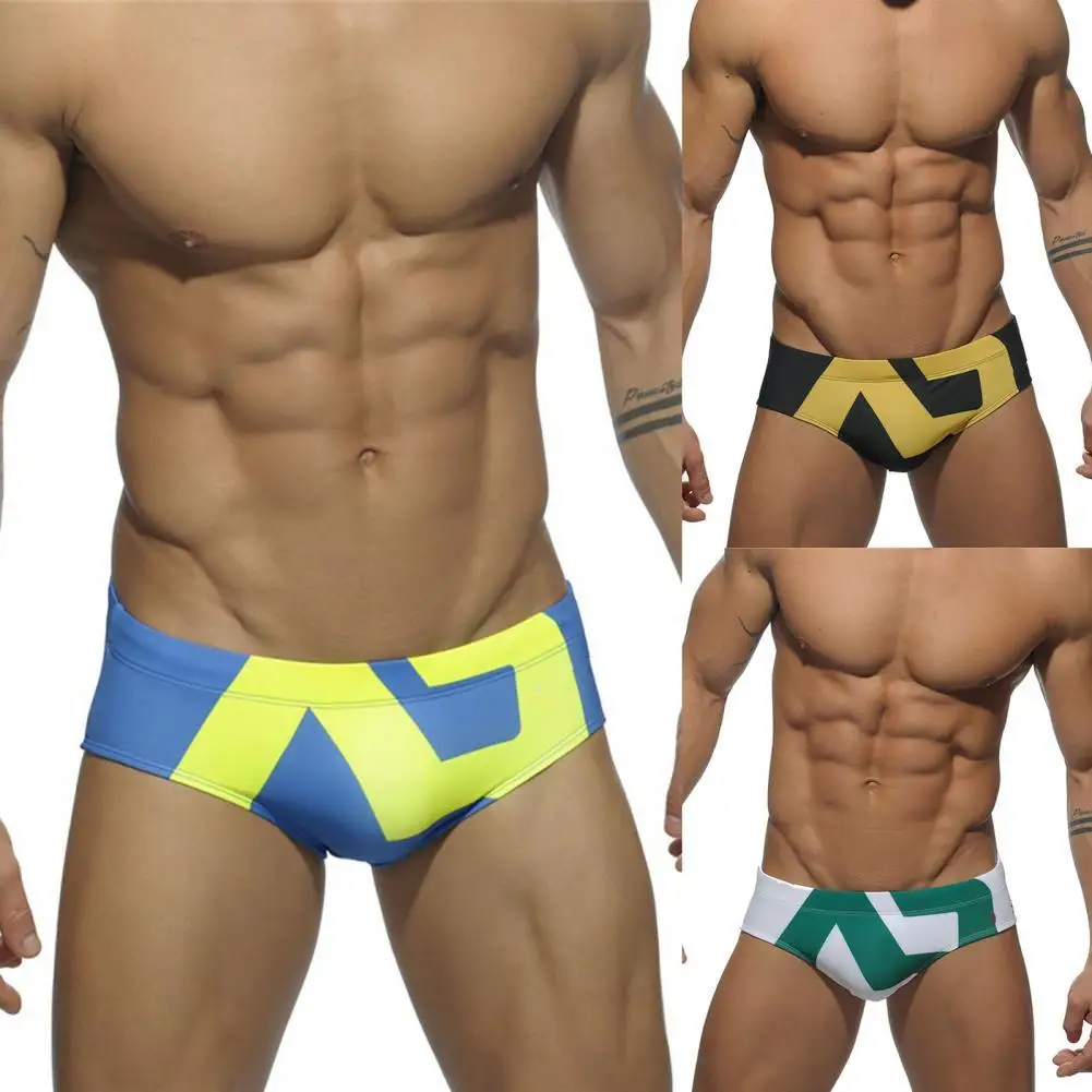 

Terrific Swimming Shorts Beachwear Men Swimming Trunks Quick Dry Elastic All Match Men Swimwear