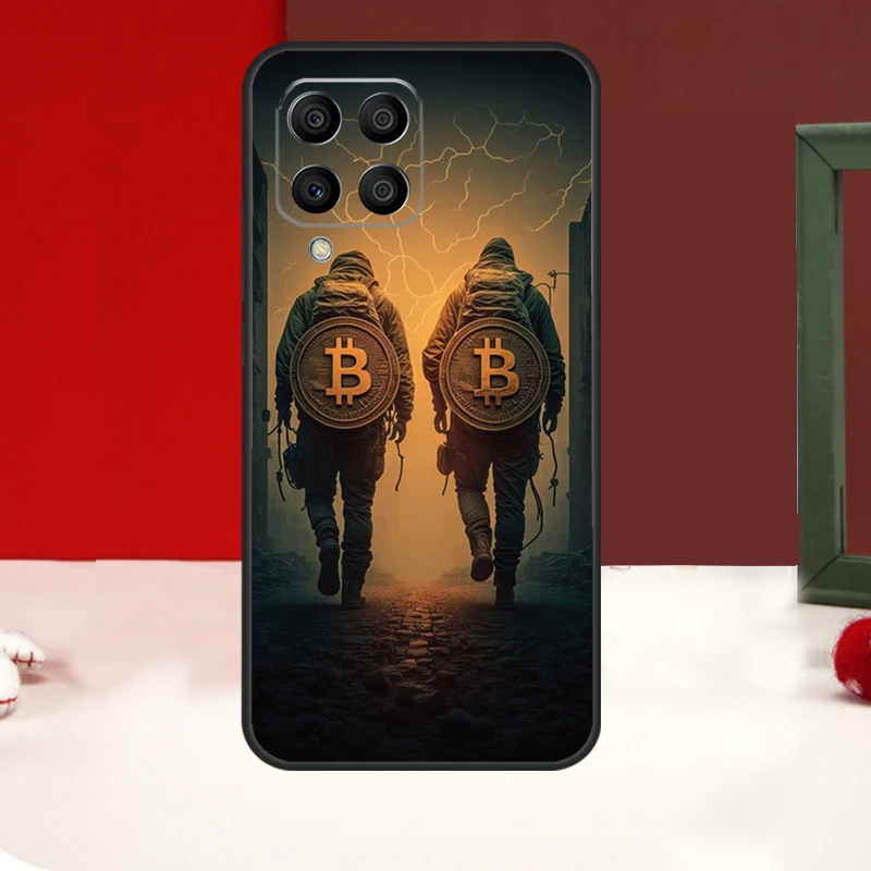 Crypto Currency Bitcoin BTC Case For Samsung Galaxy M52 M32 M22 M12 M14 M54 M13 M23 M33 M53 M11 M21 M31 M51 M30s Coque