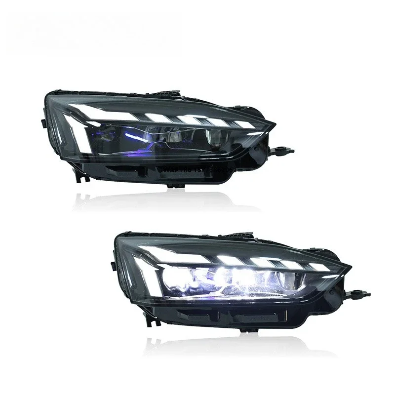 

1 Unit for A5 Headlight Assembly Modification with New LED Daytime Running Lights, Flowing Steering Lens Headlights