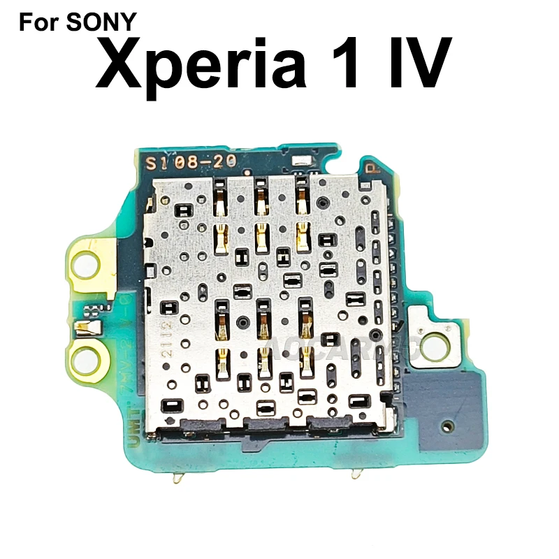 Aocarmo For Sony Xperia 1 IV XQ-CT72 X1IV SIM Card Reader Bottom Microphone Antenna Connector Board Repair Part