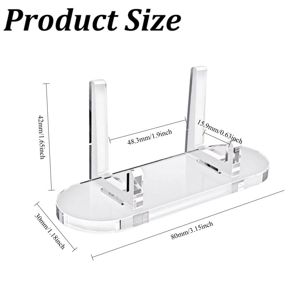 1/2/4/6PCS Acrylic Badge Display Stands Transparent Decorative Plate Platter Rack Desktop Colored Paper Card Storage Rack
