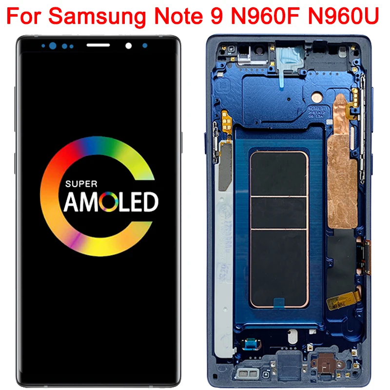 

Original Note9 LCD For Samsung Note 9 Display Frame Super Amoled SM-N960F N960U N960F/DS Display Touch Screen Assembly