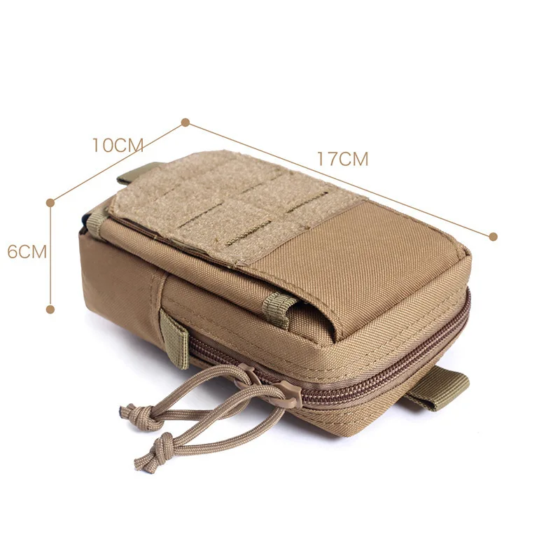 Outdoor Camouflage Mobile Phone Bag Edc Multifunctional Tactical Molle Accessory Bag Hiking Running Sports Waist Bag