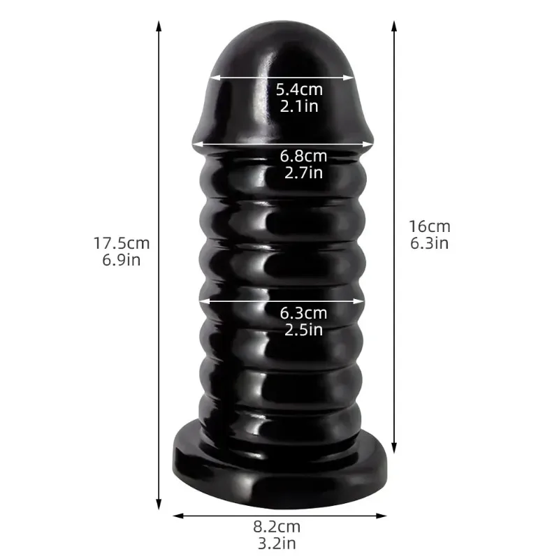 BDSM Giant Anal Plug Dilator Pull Bead Black Dildo Male Prostate Stimulation Female Masturbation Vaginal and Anal Sex Toy Store view 6