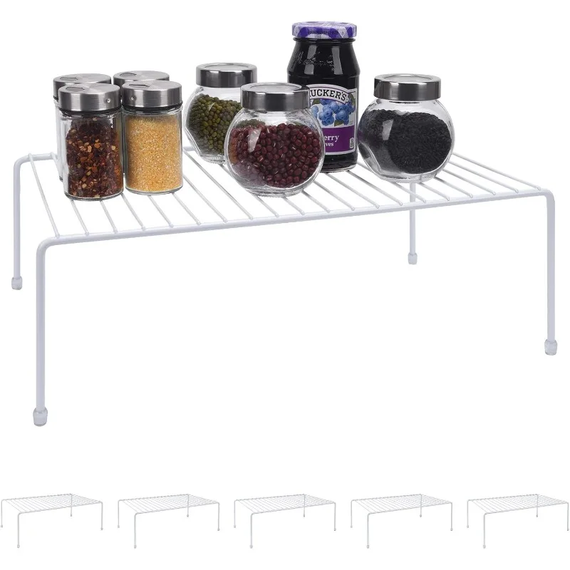 

Набор из 6 кухонных стеллажей для хранения-большой размер (16,1x10,2 дюйма)/белые футы)