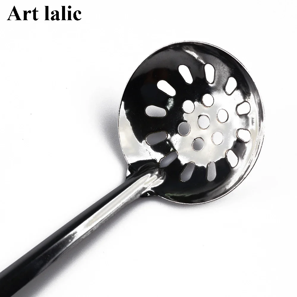 Stainless Steel Long Handle Spoon Colander Hot Pot Ramen Soup Ladle Korean Noodles Scoop Kitchen Tableware Cooking Utensils