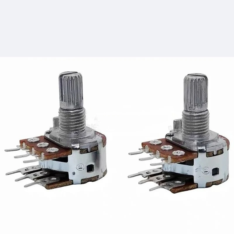 for Alpha 148 Type Dual B10K B50K B100K Volume Potentiometer 6Pin for Audio Amplifier