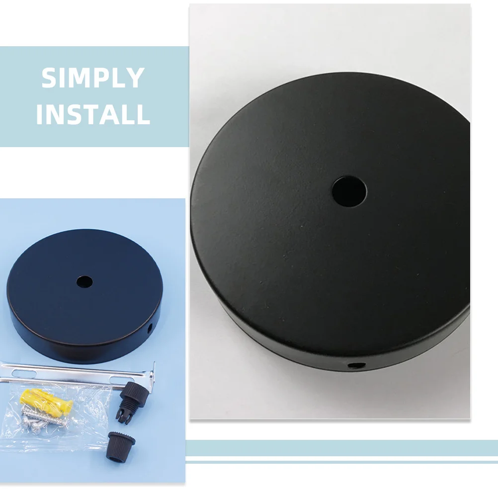 1 مجموعة قاعدة مستديرة ملحق غطاء السقف لوحة الحديد المظلة عدة Diy بها بنفسك تركيبة إضاءة تصاعد قلادة دعامة إضاءة الحرفية #2