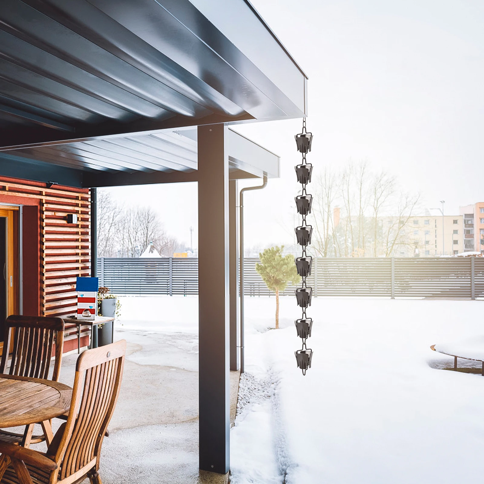 

Aluminum Alloy Chains Rain Chains For Downspouts for Outside Hanging Metal Decor Waterproof Drainage System