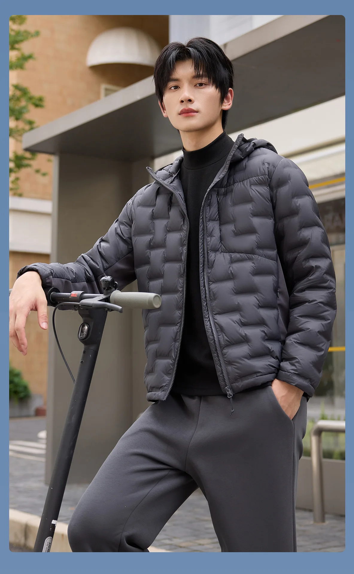 سترة شتوية غير رسمية للرجال 90% بطة بيضاء أسفل الرجال مقنعين سترات رياضية خفيفة للغاية ملابس خارجية دافئة سترات خارجية معطف خارجي