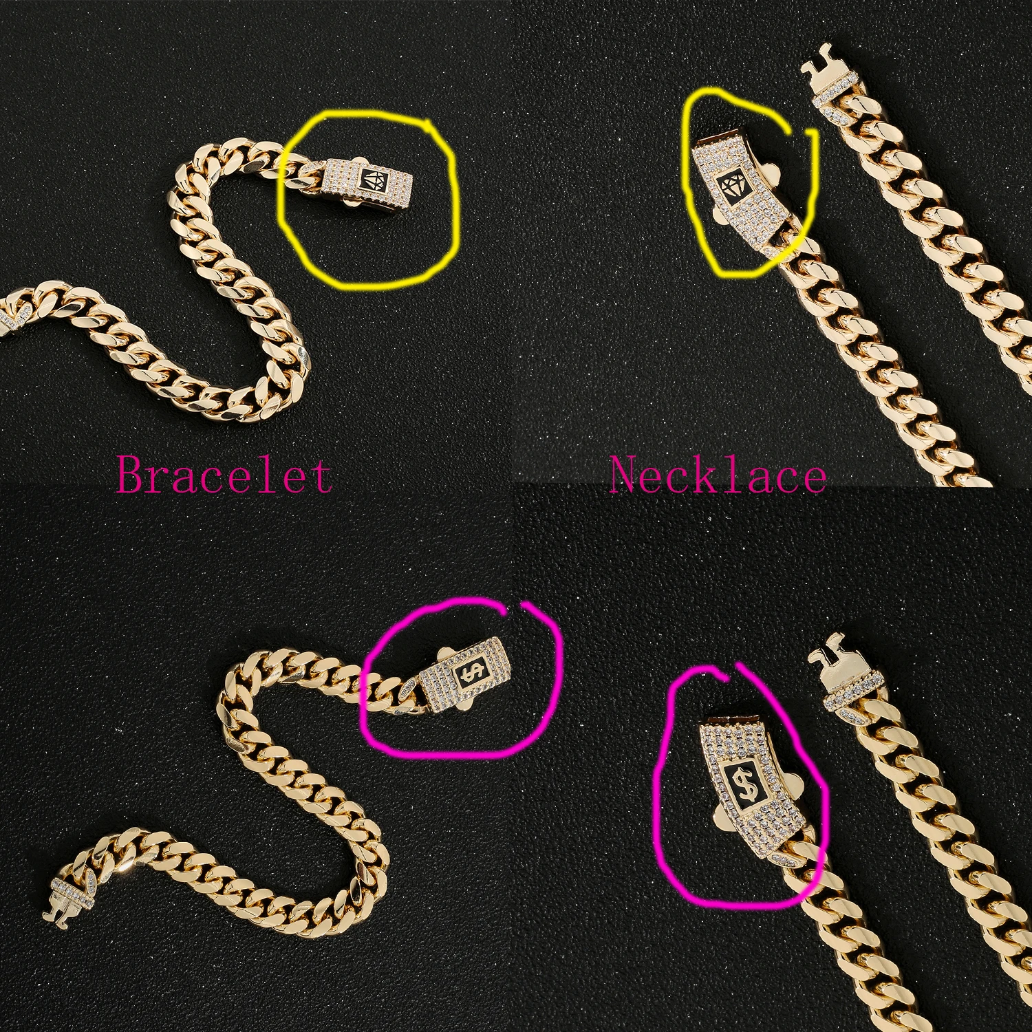 Fashionable New Vct Dollar Design Chain 6mm 10mm 25cm 60cm Hip Hop Unisex Style Free Delivery