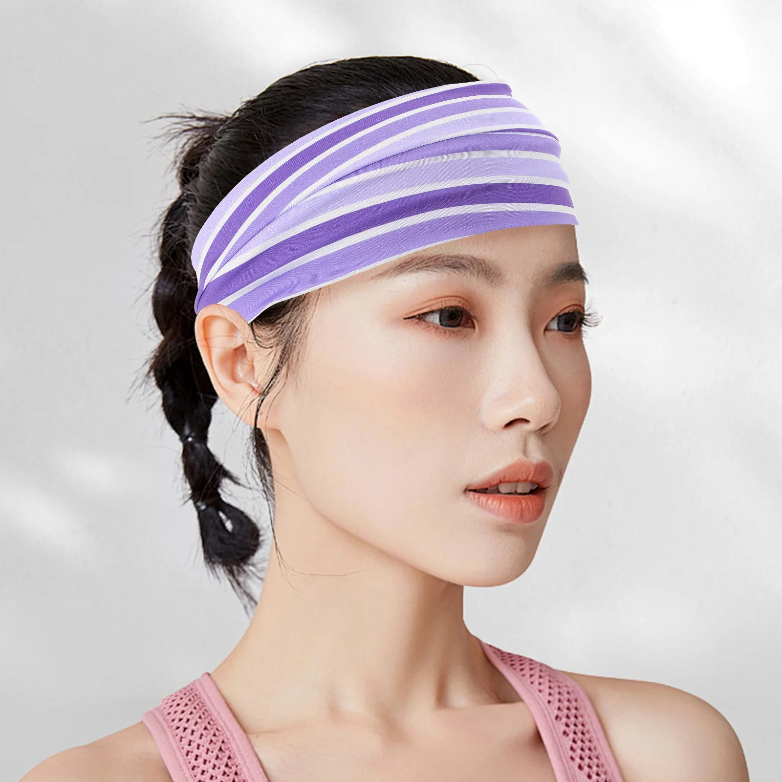 

Sports Breathable Headband Women Non Slip Elastic Sweat Absorbent Yoga Running Workout Hair Accessories Headbands