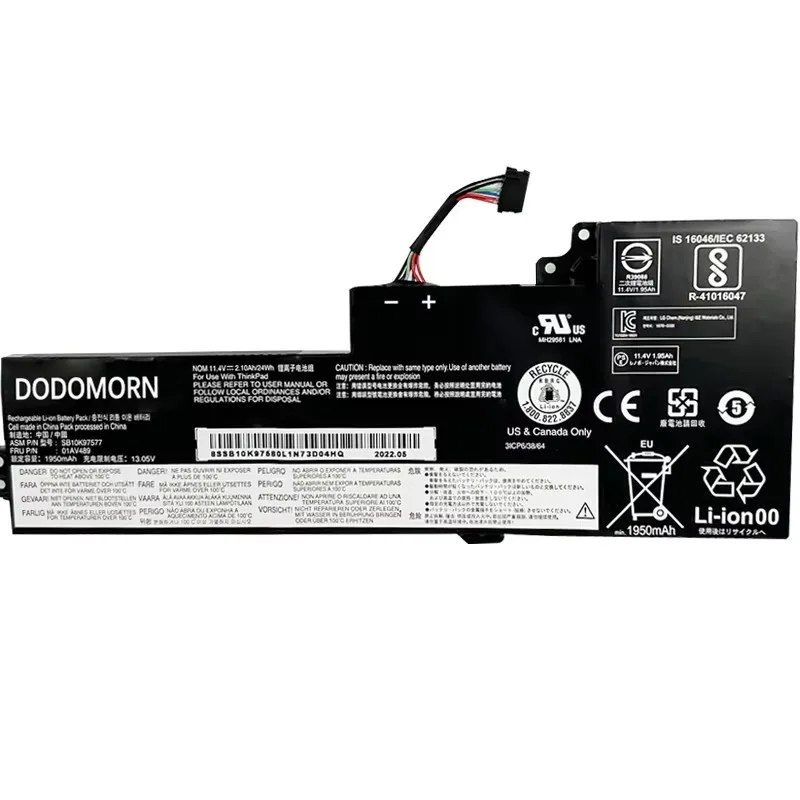 24Wh Laptop Battery For Lenovo ThinkPad T480 T470 A485 A475 TP25 Series 01AV419 01AV420 01AV489 SB10K97576 01AV489 Battery