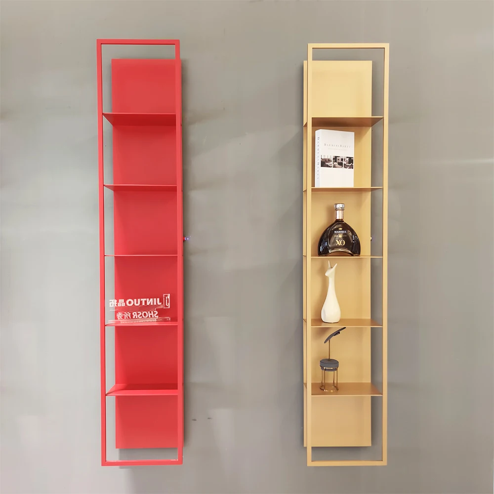 

Ladder Design Aluminum Metal Rack White/Red Corner Bookcases And Standing Shelves