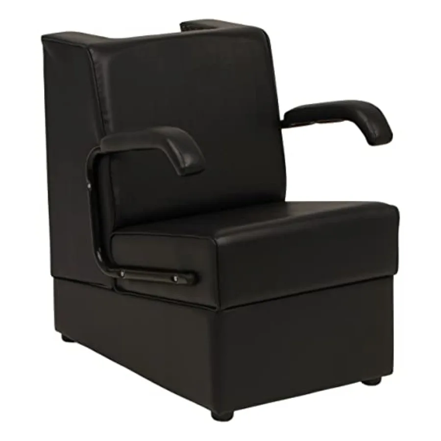 

Professional Hair Dryer Chair for Salon Use with Wood Frame and Thick Cushions Removable Arms Back Cutaway for Hood Dryers 23.5