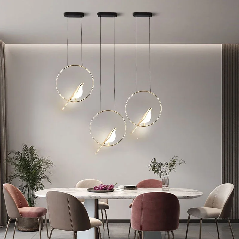 Lâmpadas LED Bird Pendant para quarto, iluminação interior, lustre doméstico, luzes penduradas para corredor, corredor, sala de estar, AC85-265V