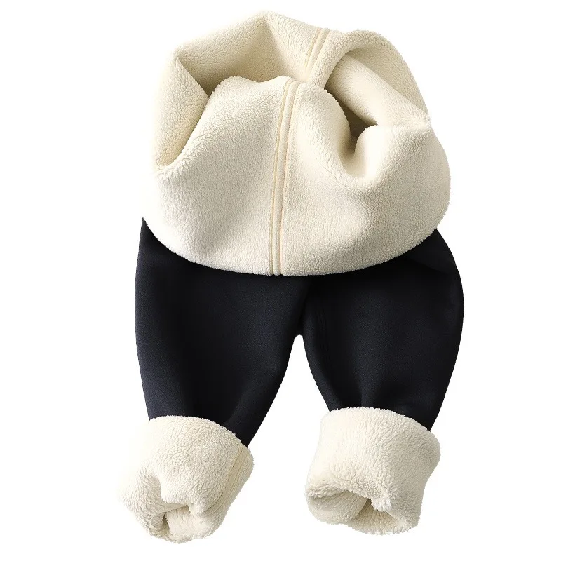 2025 سراويل اليوغا للأطفال مبطنة بالصوف تصميم الشتاء طماق الحرارية السميكة تمتد أكتيفيوير قاعدة الطقس البارد #4