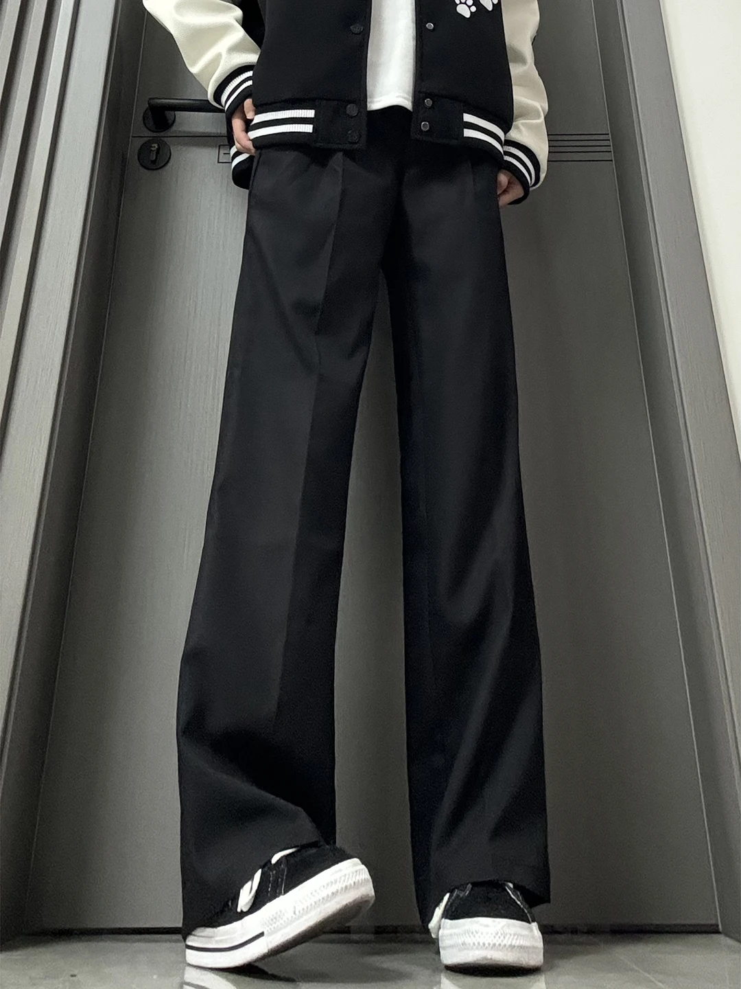 

Мужские зимние брюки Cleanfit с флисовой подкладкой, расклешенные, прямого кроя, с драпировкой и складками, повседневные, для любых случаев