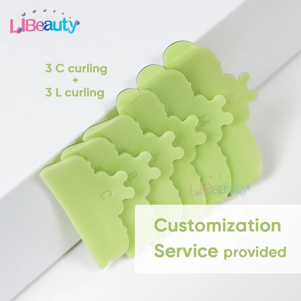 Libeauty 6 Pairs C And L Curl Silicone Eyelash Perm Rod Sticky Lash Lift Pad Lifting 3D Eyelash Curler Accessories Makeup Tools