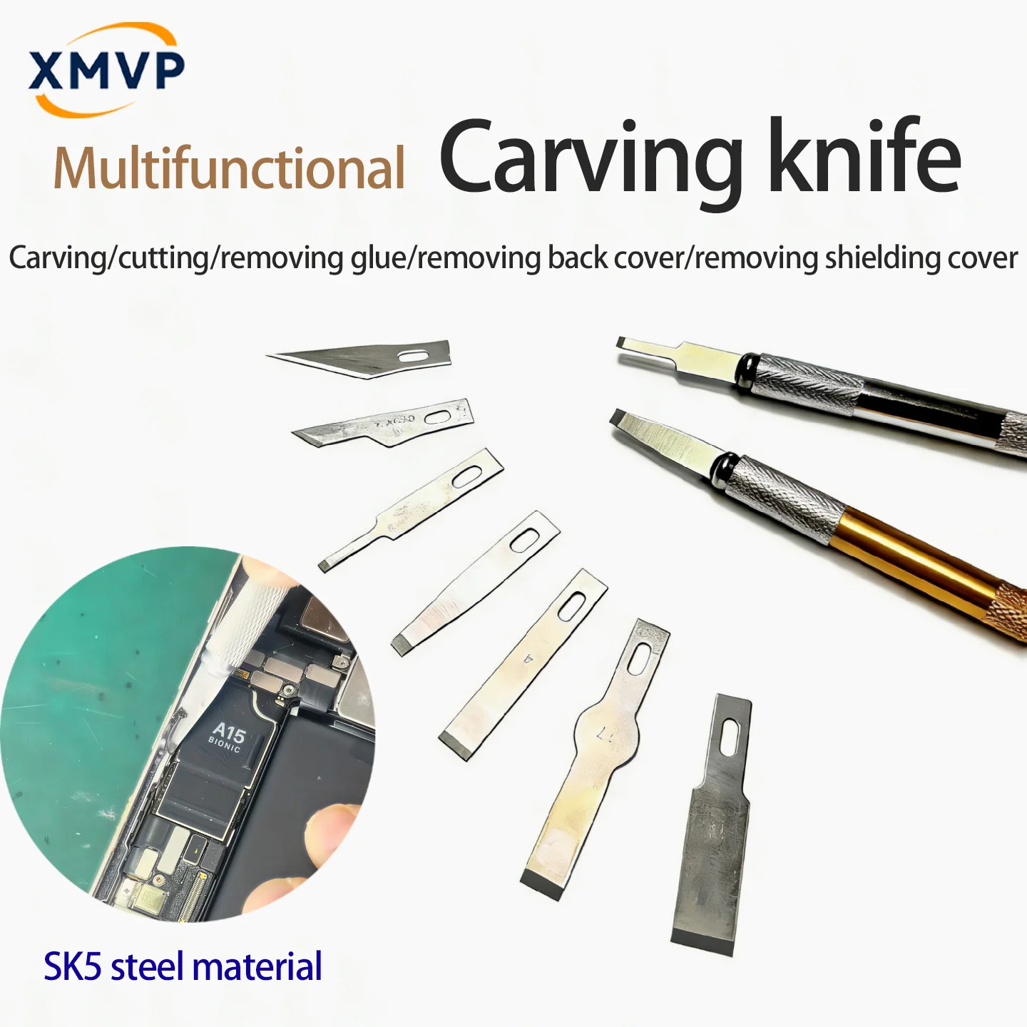 Shovel glue, remove glue, scrape glue blade, flat blade, 4A # 11 # BSD engraving knife, carving mobile phone repair tool, film c