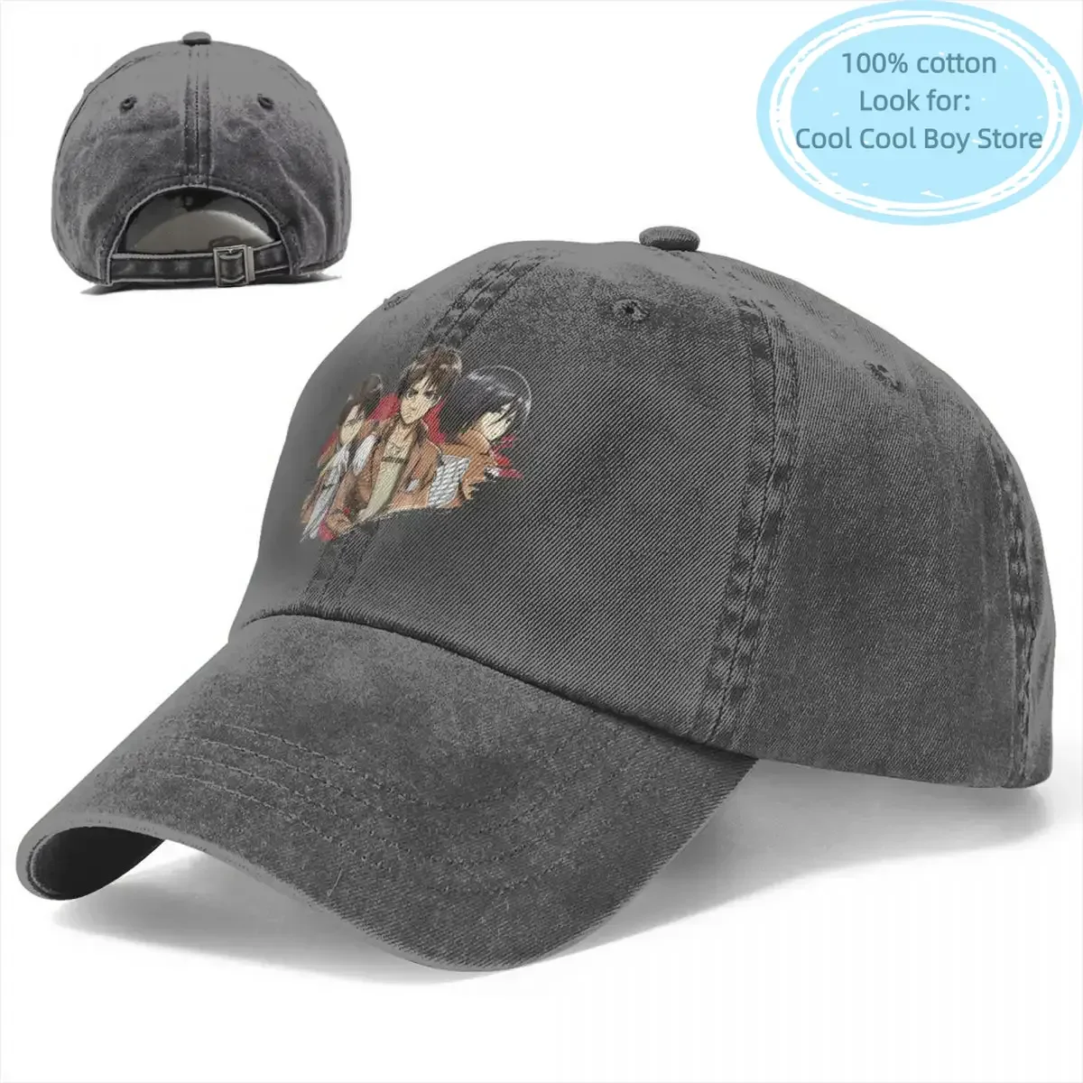 Casual Washed Cotton Attack On Titan Anime Baseball Cap Women Hat Snapback Shingeki No Kyojin Cap Hats