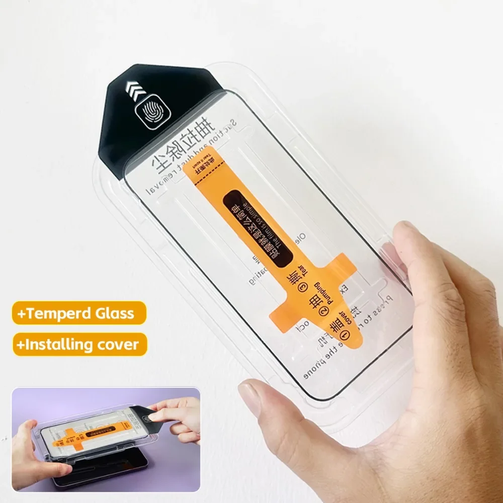 Protecteur d'écran pour Samsung Galaxy A55 A35 A25 A15 5G, 2 pièces, en verre trempé, installation à une touche