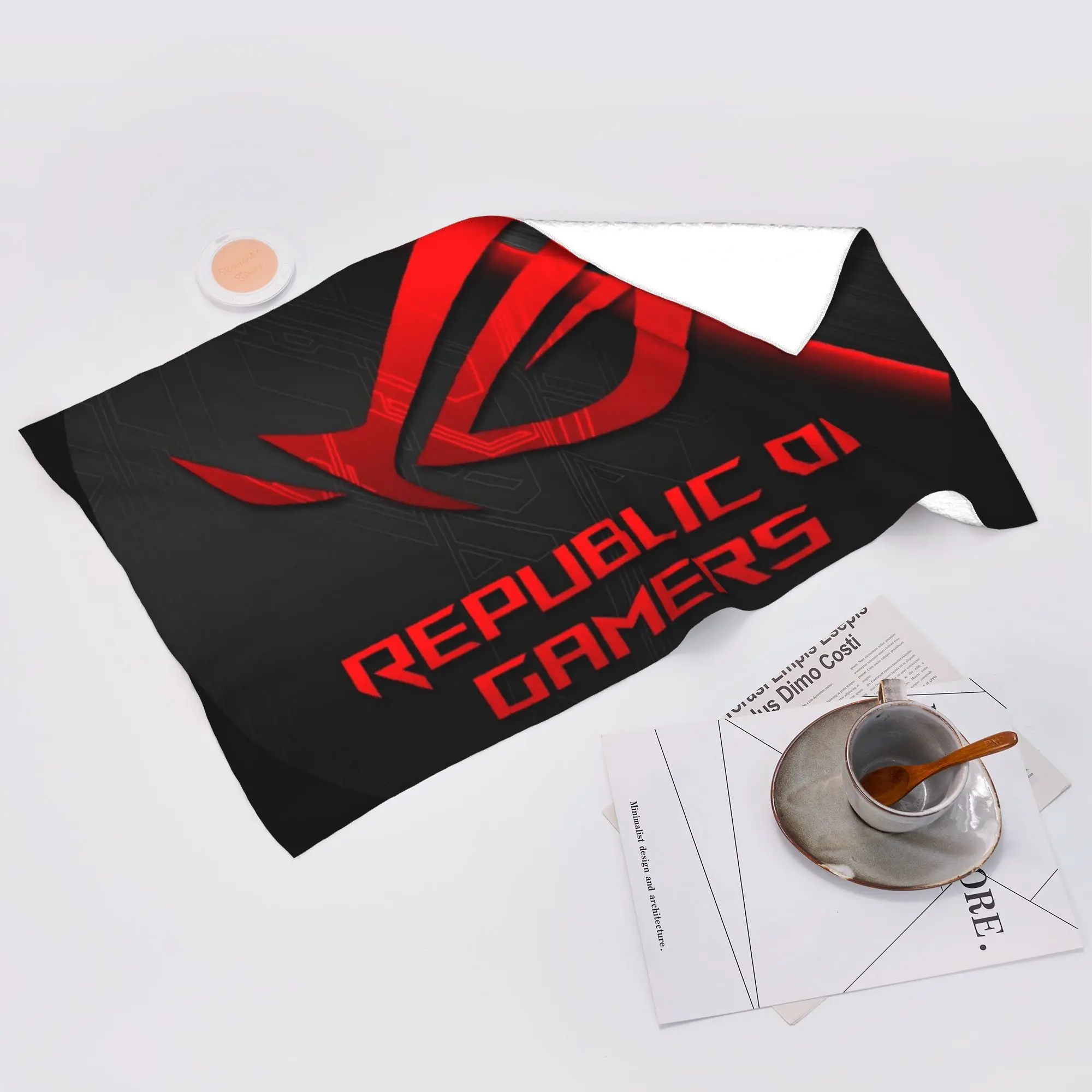Custom Asus Rog Strix log Soft Face Towel Quick Dry Pool Bath Cotton Towels Breathable