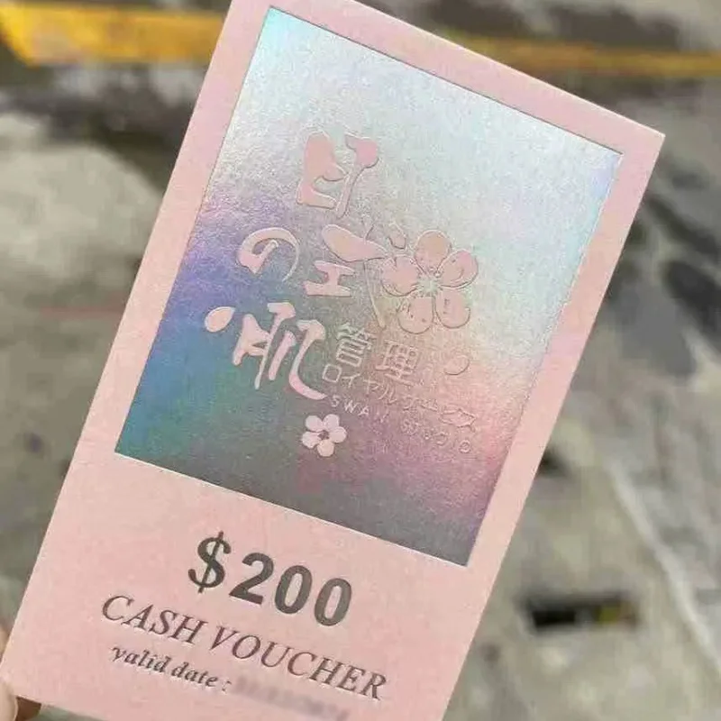 Customized. Hot Stamping Powder Card Business Card Cotton Paper Hot Stamping Business Card Custom Made Embossed Wearable Nail Ca