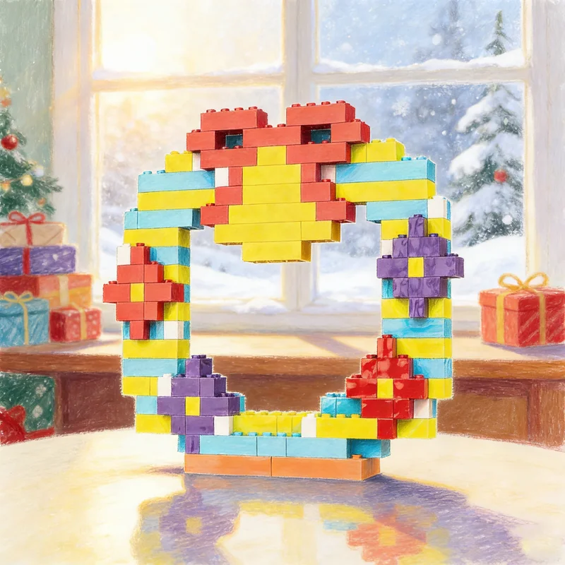 

145pcs MOC Festival Wreath Classic Model Building Blocks Architecture Creative Festival Gifts Idea Education Brick Toy