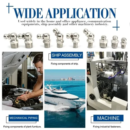 Imagen 2 del producto Kit de ajuste de grasa métrica, 60 uds., 9 tipos de grasa hidráulica de Metal galvanizado, surtido Zerk, M6 M8 M10, boquilla de combustible para vehículo