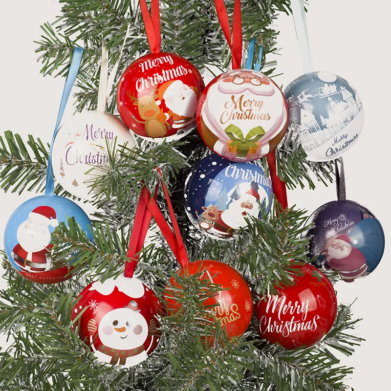 

Elf Ball Christmas Iron Ball Candy for Child Gift Christmas Tree Pendant Xmas Candy Ball for Kids4PCS