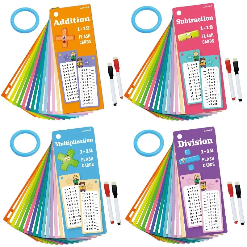

《15 math addition subtraction multiplication and division flash cards》15 Math Addition Subtraction Multiplication Division Flash