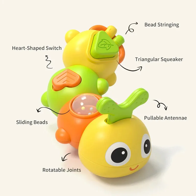 1 pièces bébé hochet jouet dessin animé chenille bébé saisir apaisant jouet éducatif