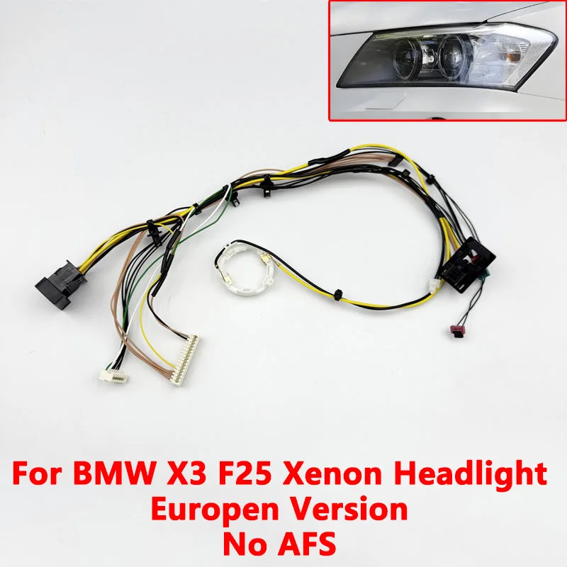 

Проводка внутренней проводки фар для BMW X3 2011-2013 годов выпуска, F25, комплект проводов для фар, блок электрических цепей.